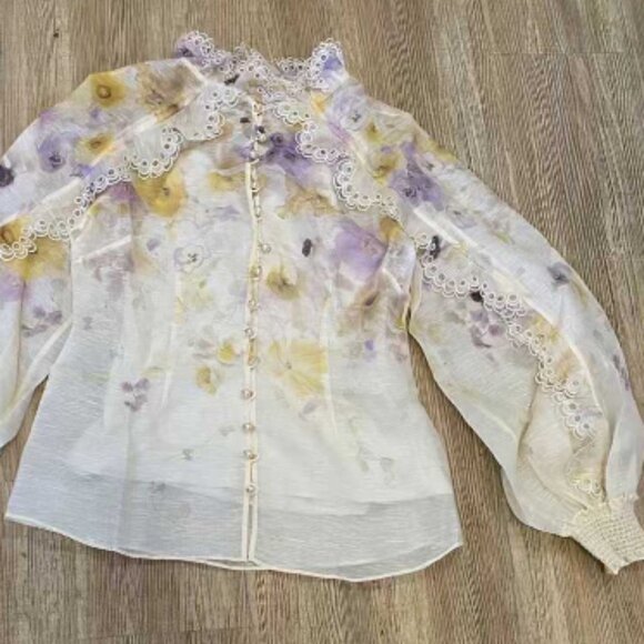 Zimmerman White Floral Two-piece clothing set with Yellow Accents - Picture 6 of 8